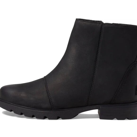 Sorel Emelie III Zip Waterproof Booties leather zip Women's - Black - Picture 8 of 9